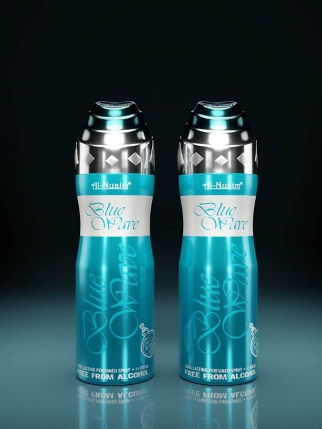 Al-Nuaim Men Set Of 2 Blue Wave Alcohol Deodorant- 200 ml Each-picture-30