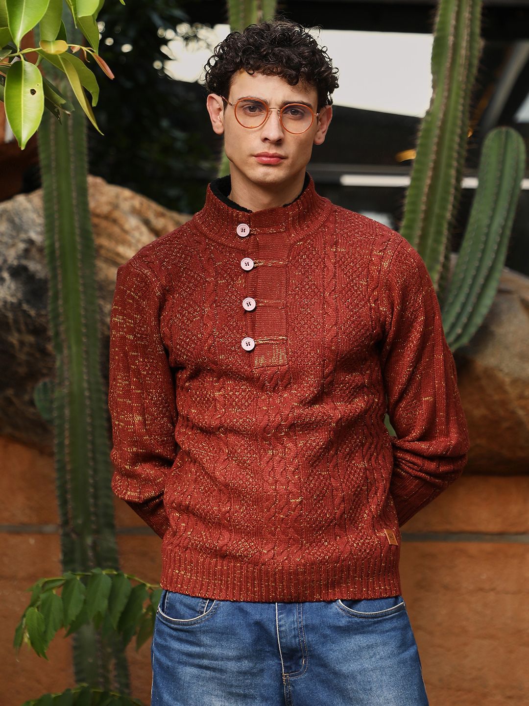 Campus Sutra Men Long Sleeves Sweaters-image-7