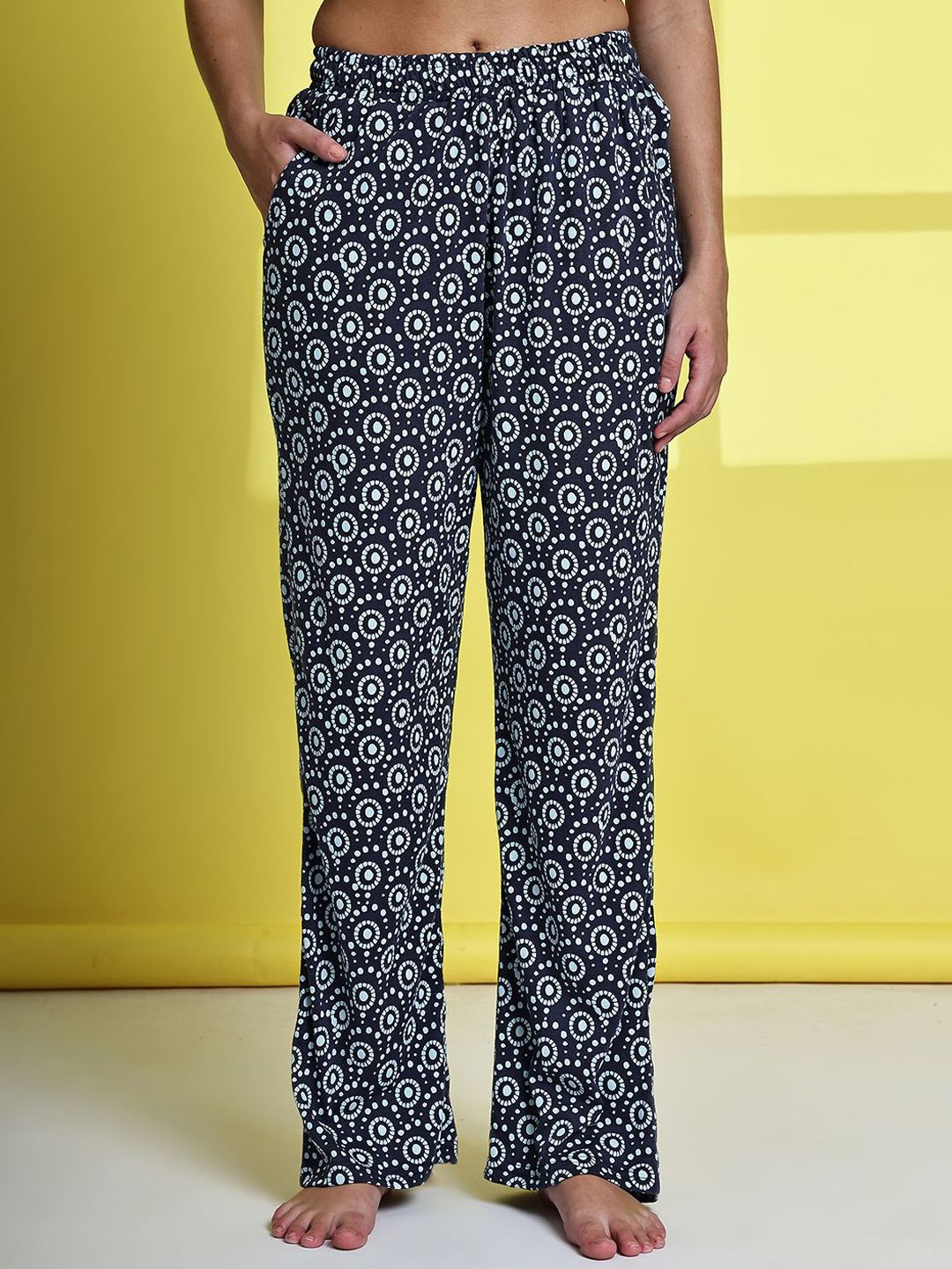 TAG 7 Women Printed Cotton Mid-Rise Lounge Pant-picture-21