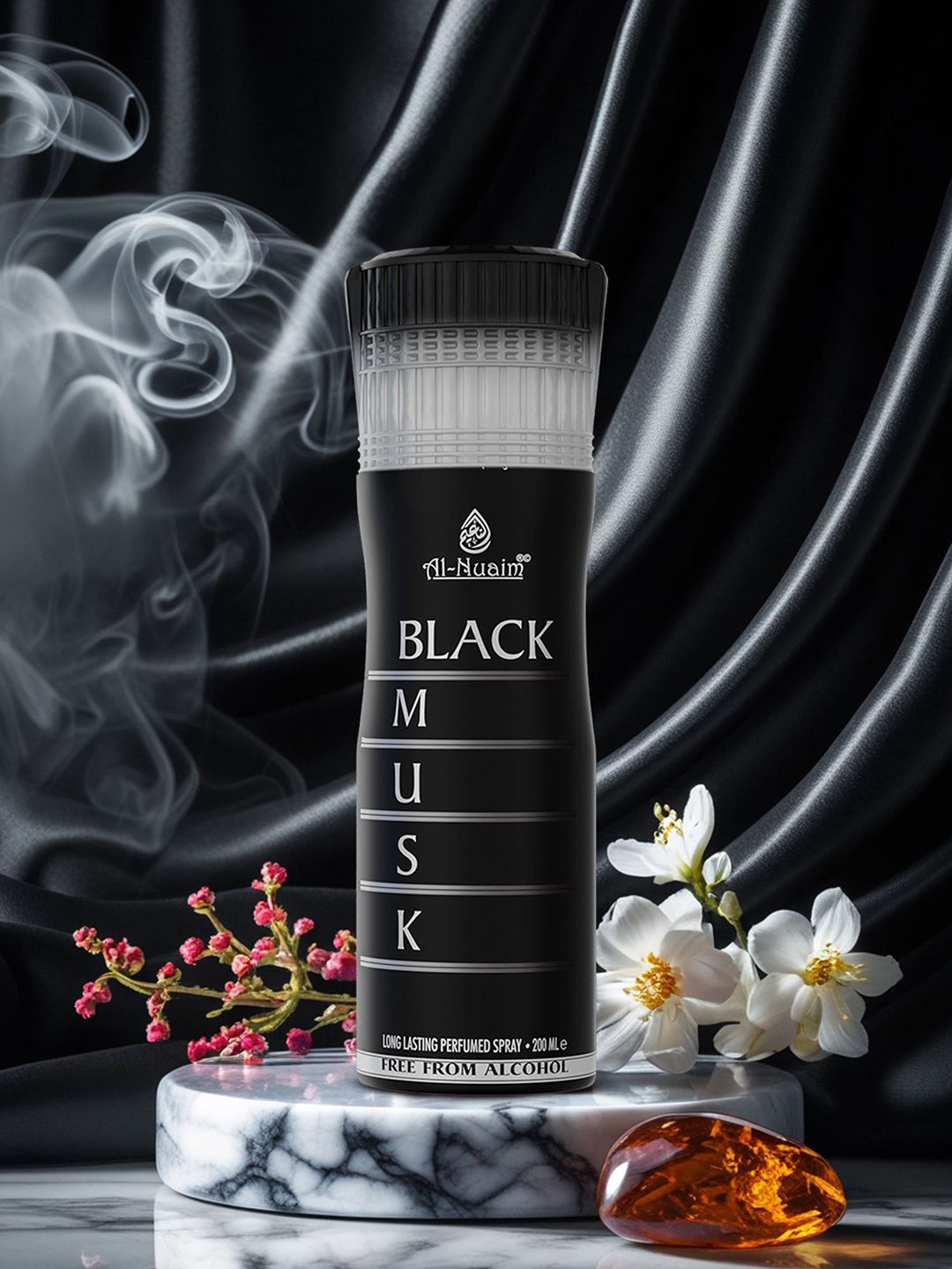 Al-Nuaim Men Set Of 2 Black Musk Alcohol Deodorant - 200ml Each-picture-39