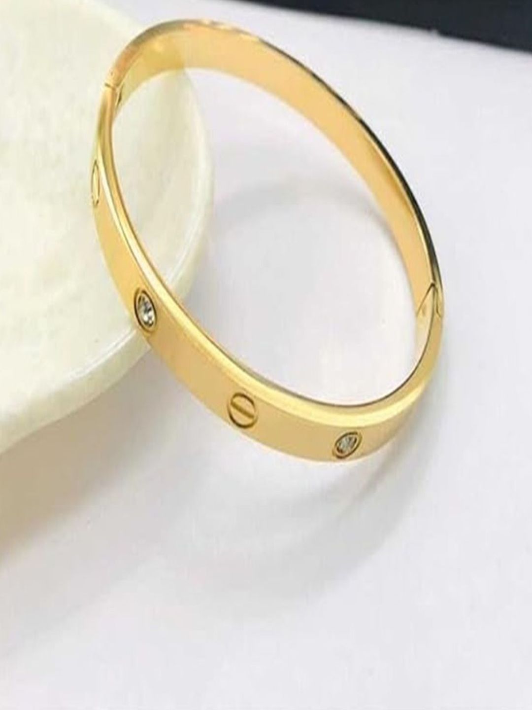 Shree Laxmi Balaji Creations Men Gold-Plated Kada Bracelet-picture-20
