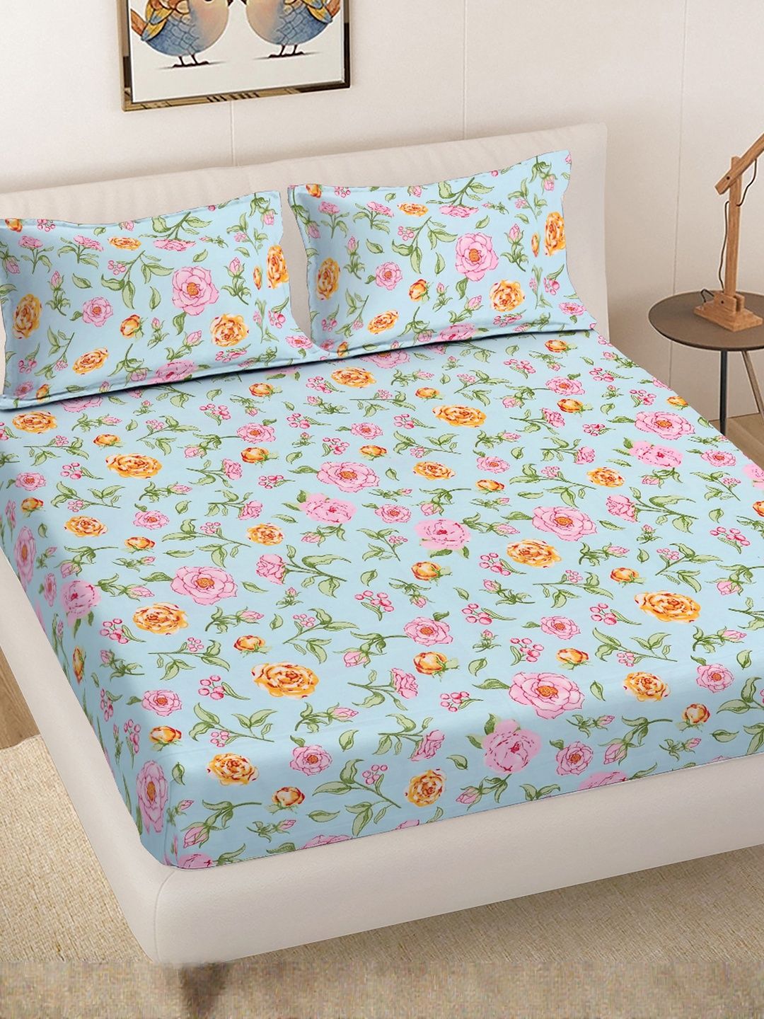 Myntra Elegant Homes 300 TC Polycotton King Bedsheets-picture-33
