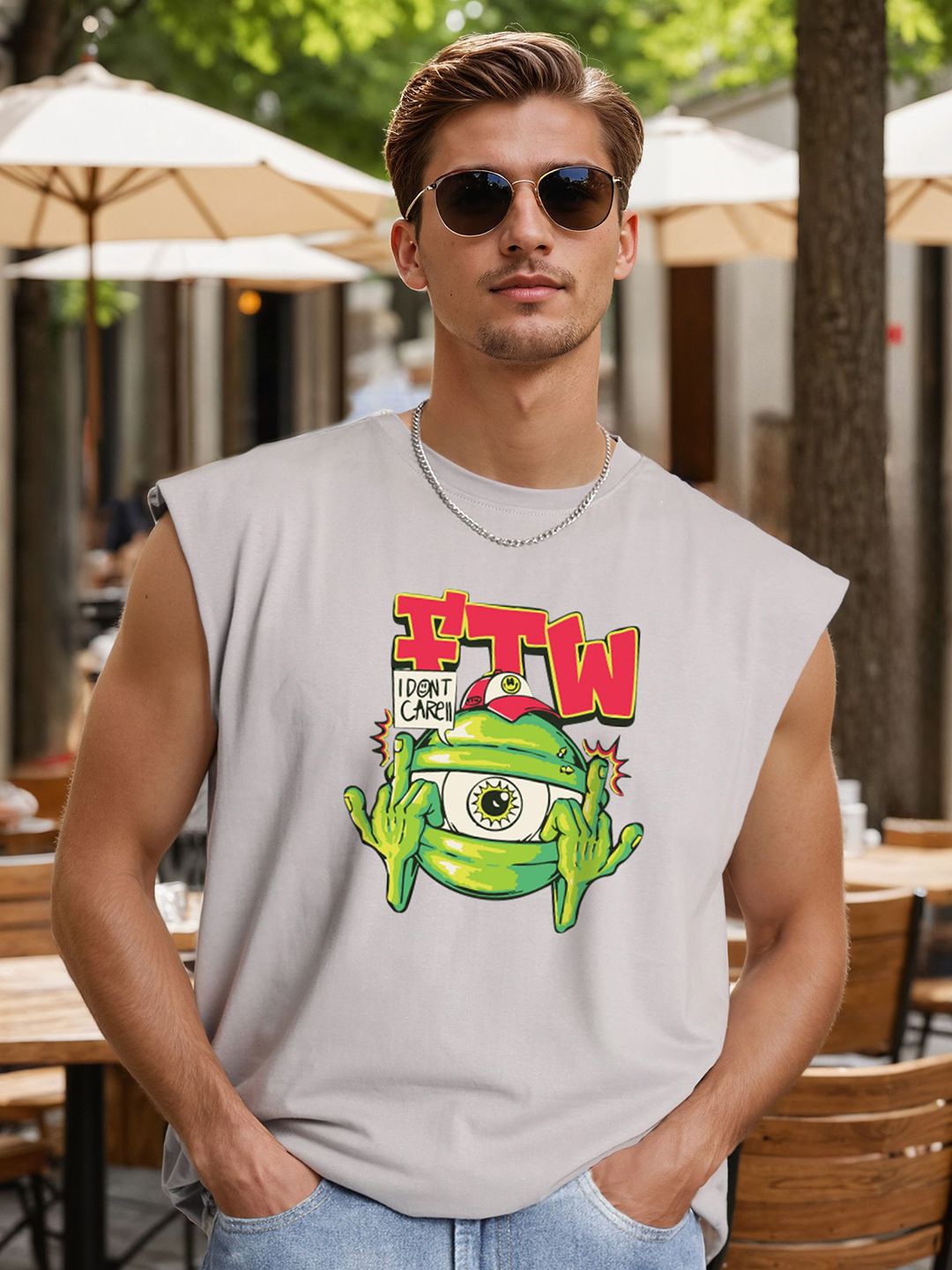 Bene Kleed Men Graphic Printed Round Neck Cotton Oversized T-shirt-picture-33