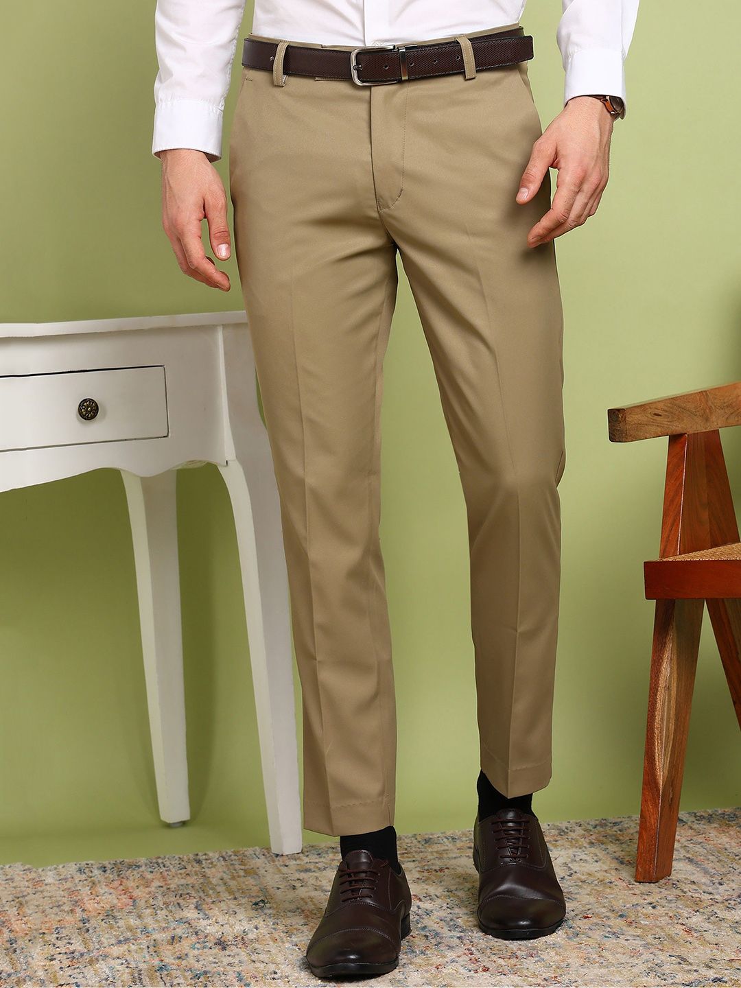 FUBAR Men Solid Slim Fit Formal Trouser-picture-25