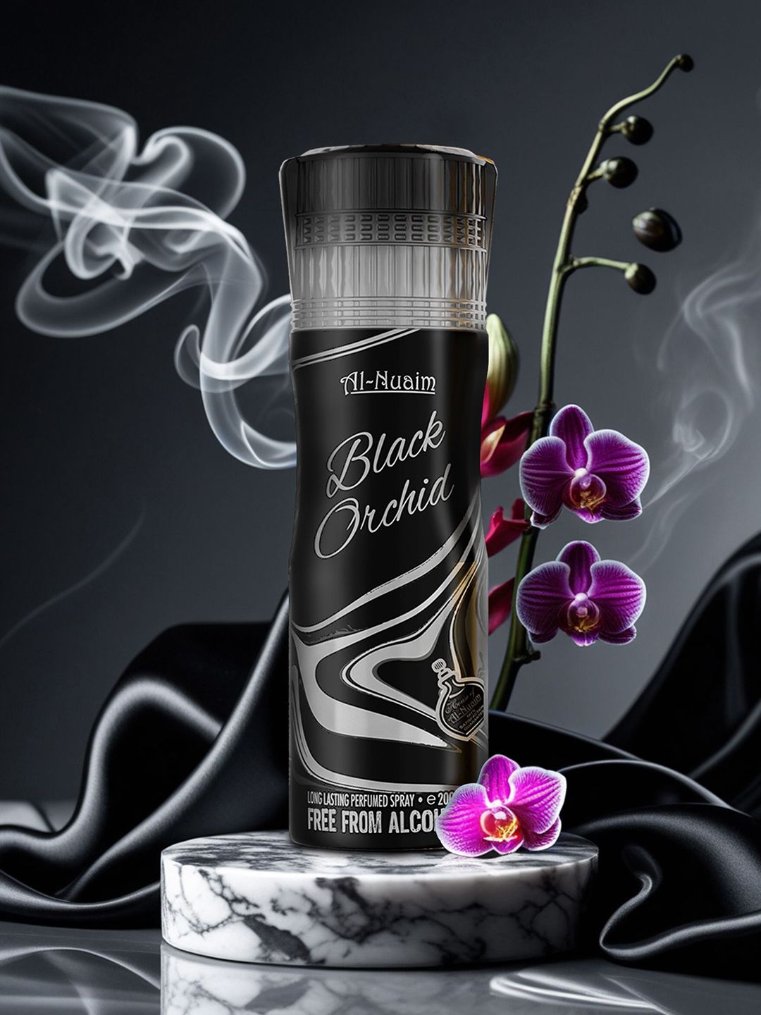 Al-Nuaim Men Set Of 2 Black Orchid Alcohol Free Deodorant - 200 ml Each-image-9