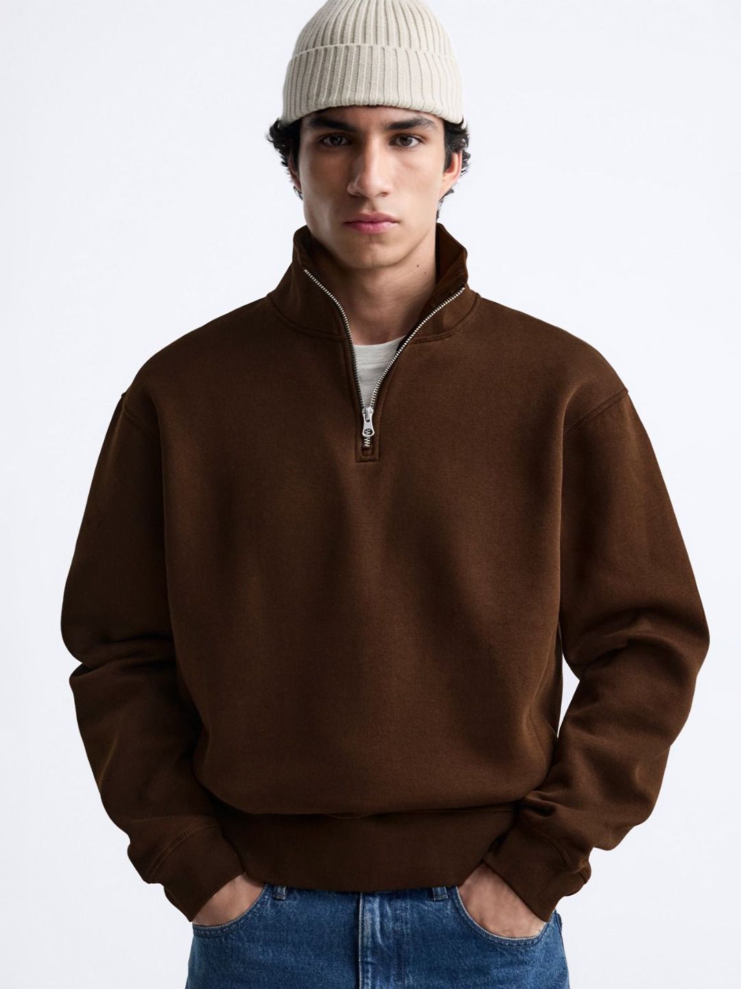 THE BEETEL HOUSE Men High Neck Sweatshirt