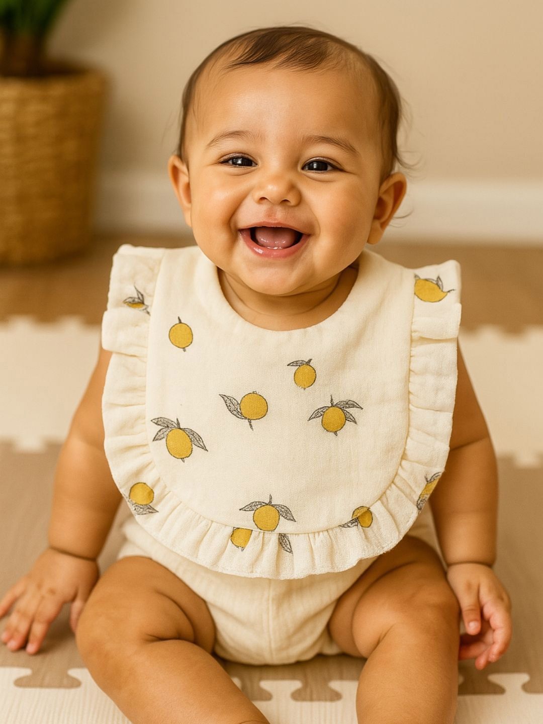 YOUSTYLO Infants Pack Of 4 Printed Bibs