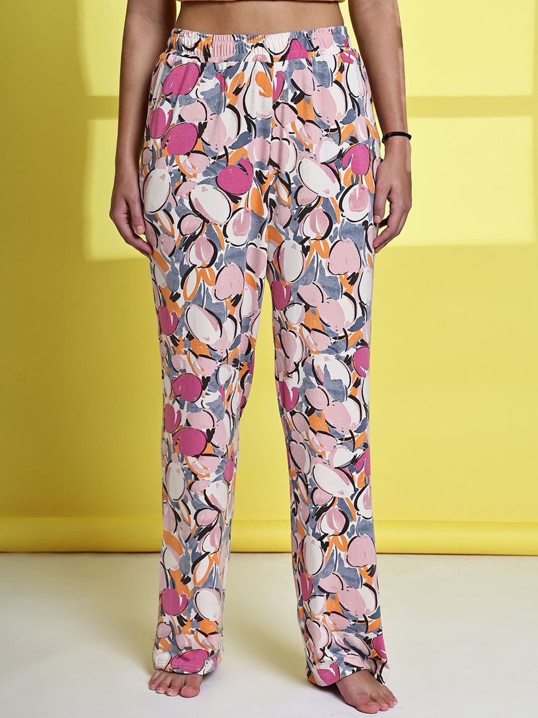 TAG 7 Women Printed Straight High-Rise Cotton Lounge Pant-picture-23