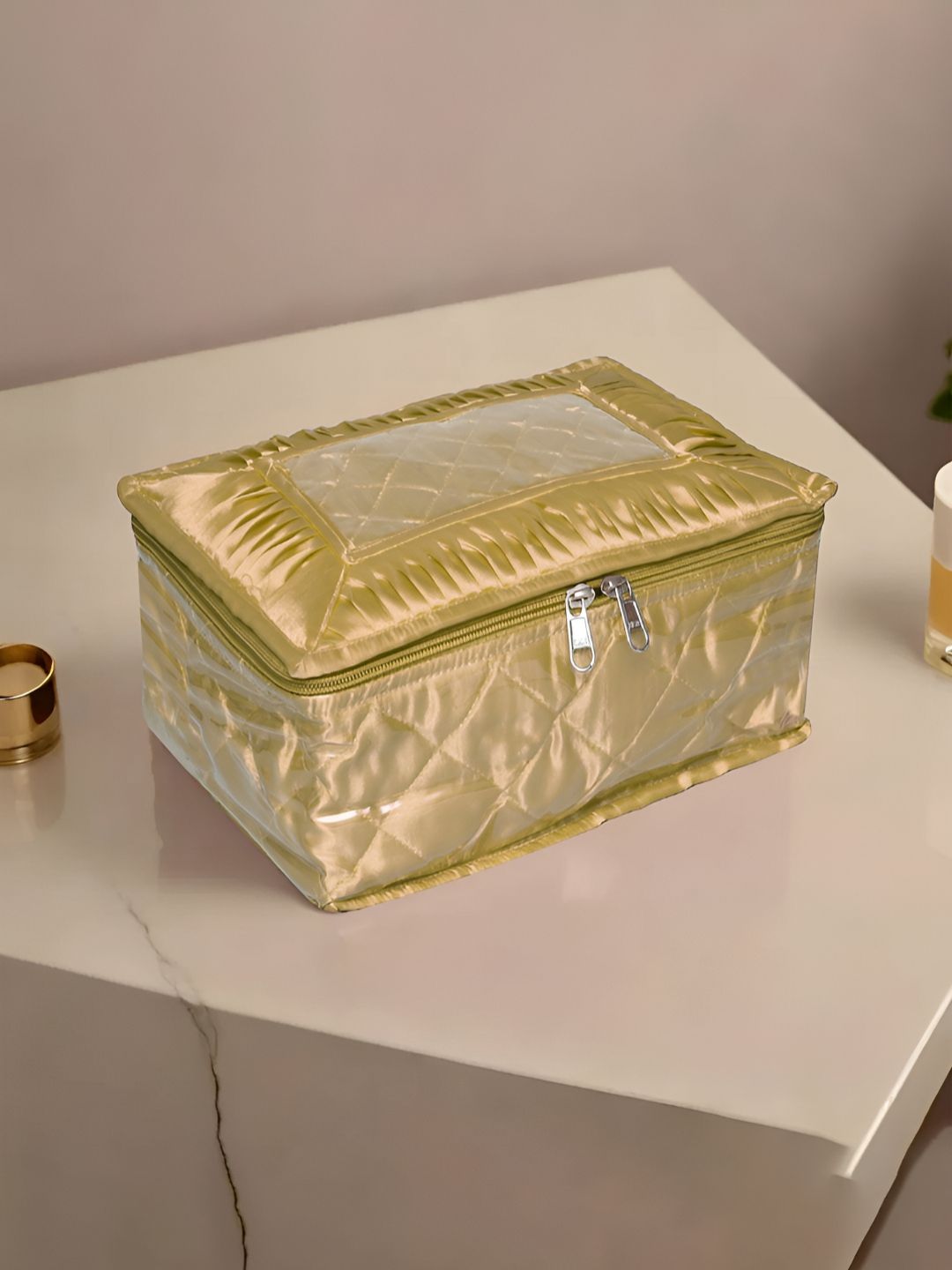 Aura Gold-Toned Set of 1 Regular Jewellery Organiser Organisers-picture-11