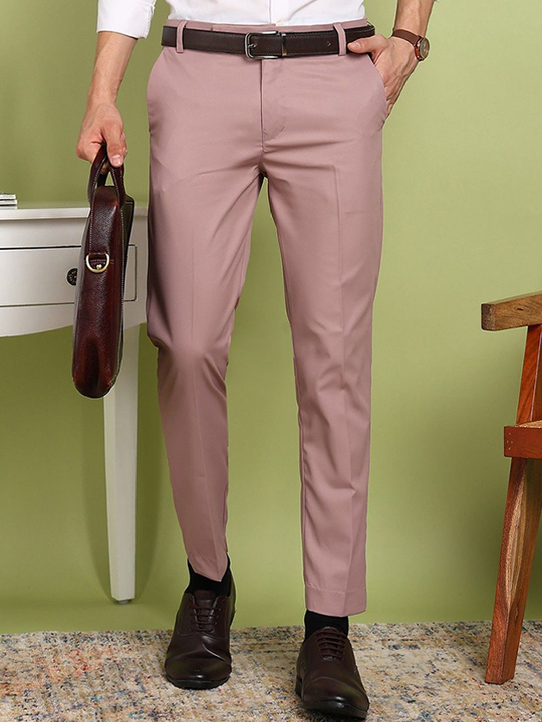 FUBAR Men Solid Slim Fit Formal Trouser-picture-47