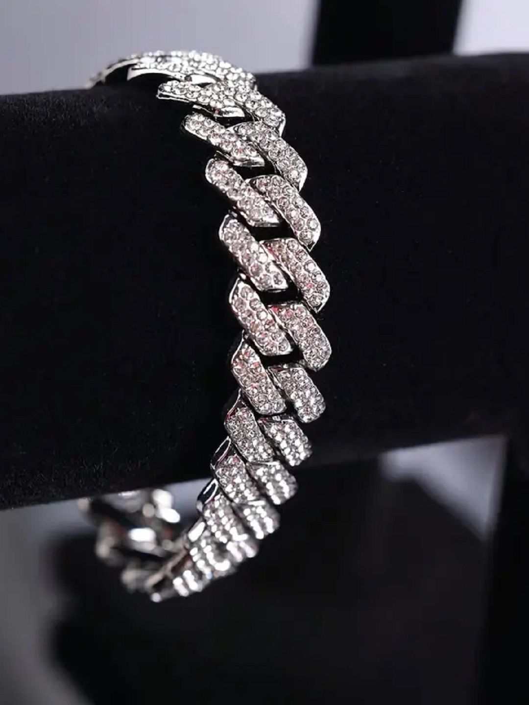 Blackfire Creations Men Silver-Plated Link Bracelet-picture-15