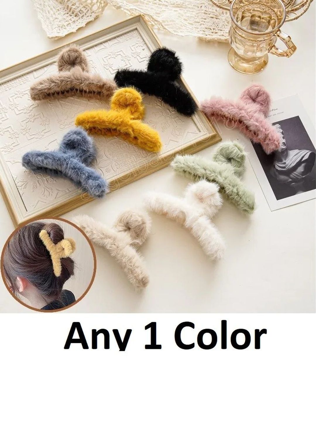 DIVASTRI Women Fur Claw Clip-picture-43