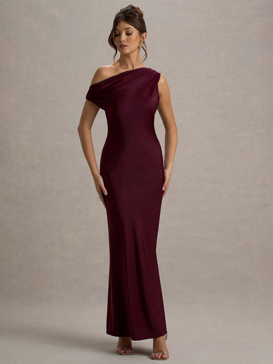 StyleCast One Shoulder Bodycon Maxi Dress-picture-33