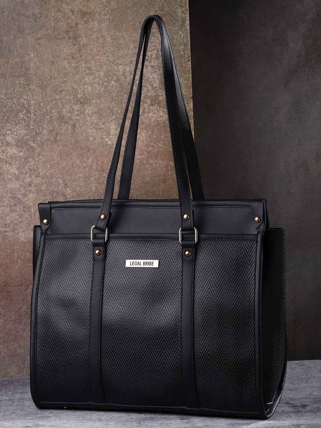 LEGAL BRIBE PU Structured Tote Bag-picture-31