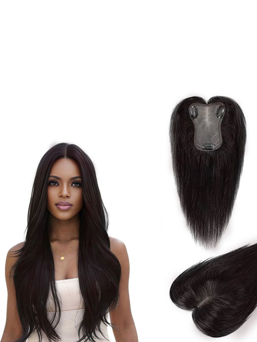 VIEWS Women Brown Wavy Clip-In Locks Hair Extension - 16 inch-image-43