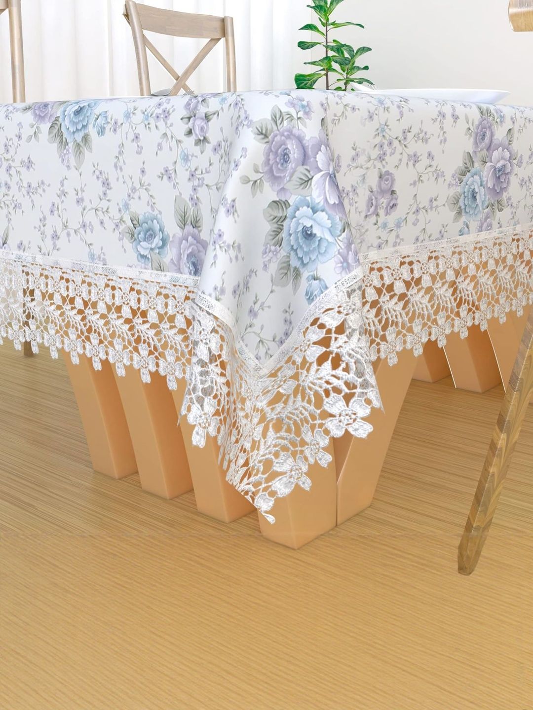MONKDECOR Blue Anti-Skid 8 Seater Table Cover-picture-37