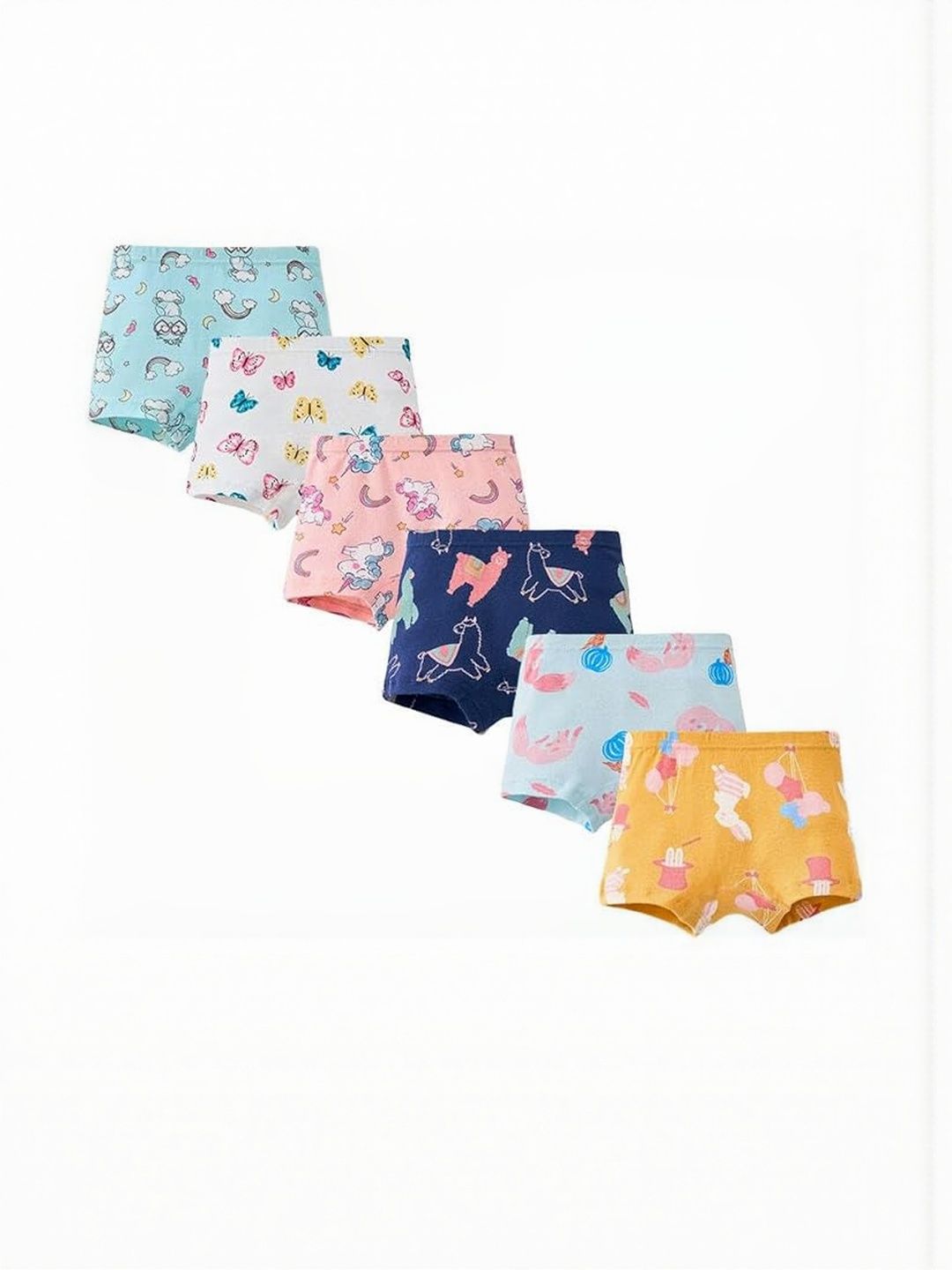 Teri Beri Kids Pack of 6 Multi Cotton Boy Shorts-picture-38