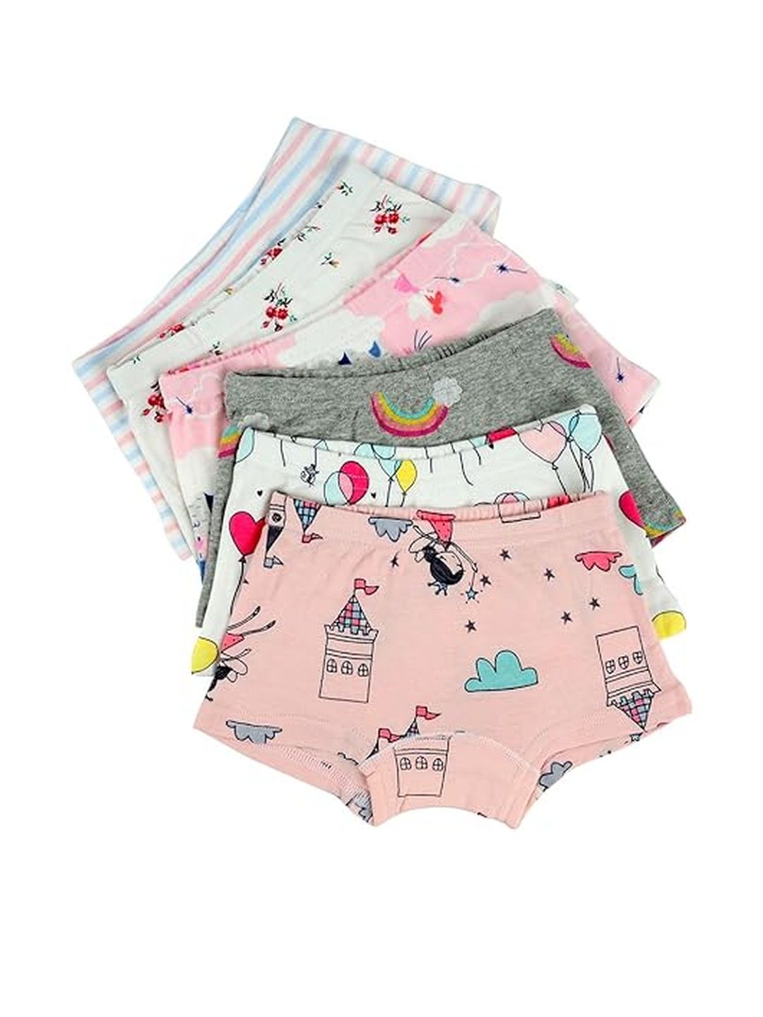 Teri Beri Kids-Girls Multi Cotton Boy Shorts-picture-12