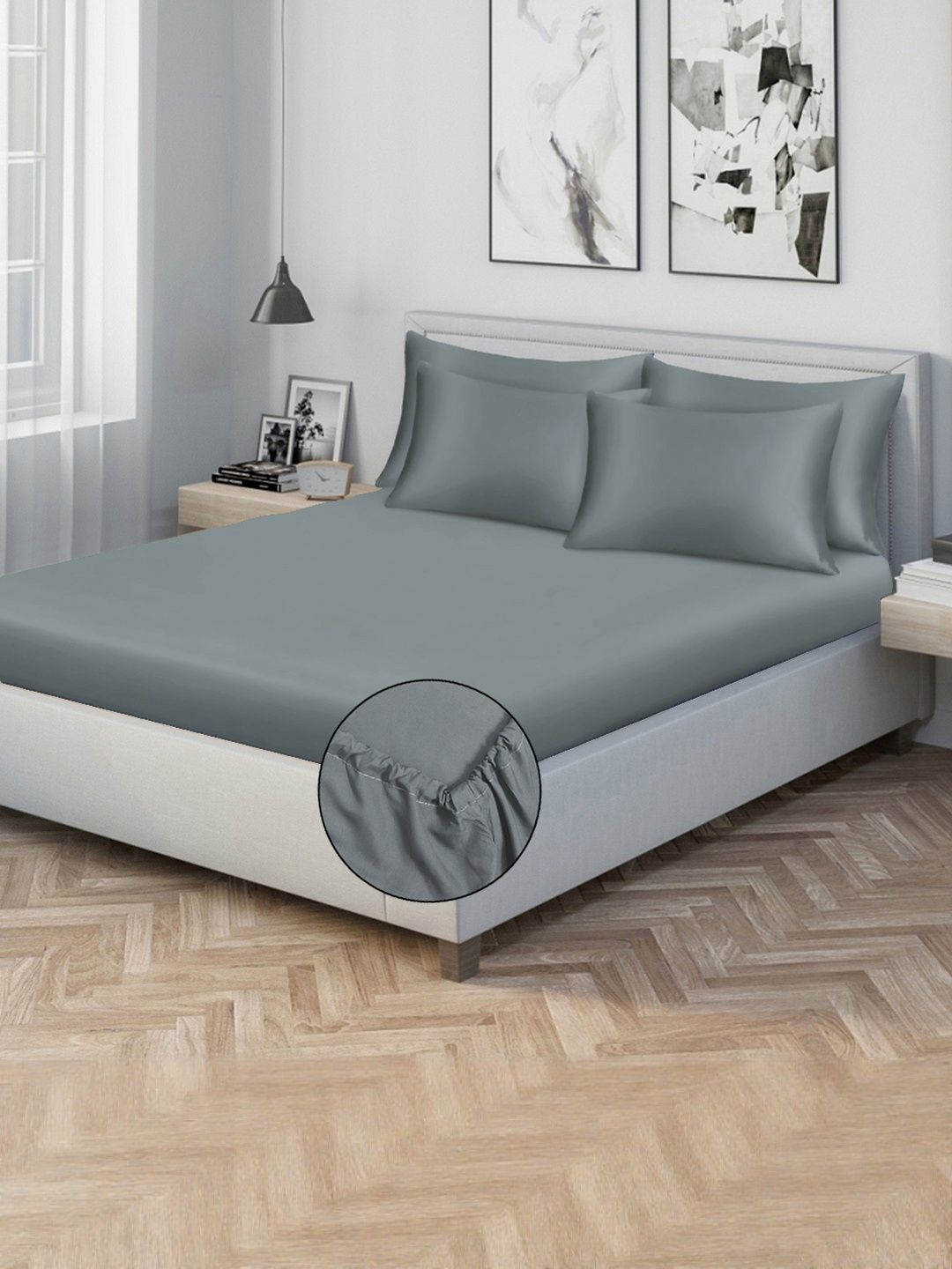 KLOTTHE 300 TC Polycotton King Bedsheets-image-45