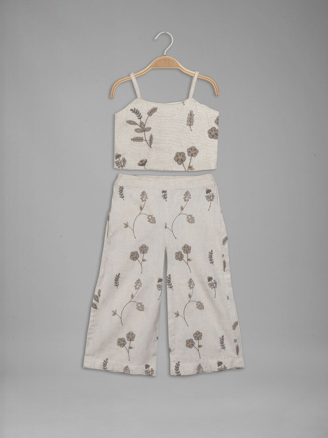 IRSIA Girls Floral Embroidered Cotton Co-Ord Set-picture-28