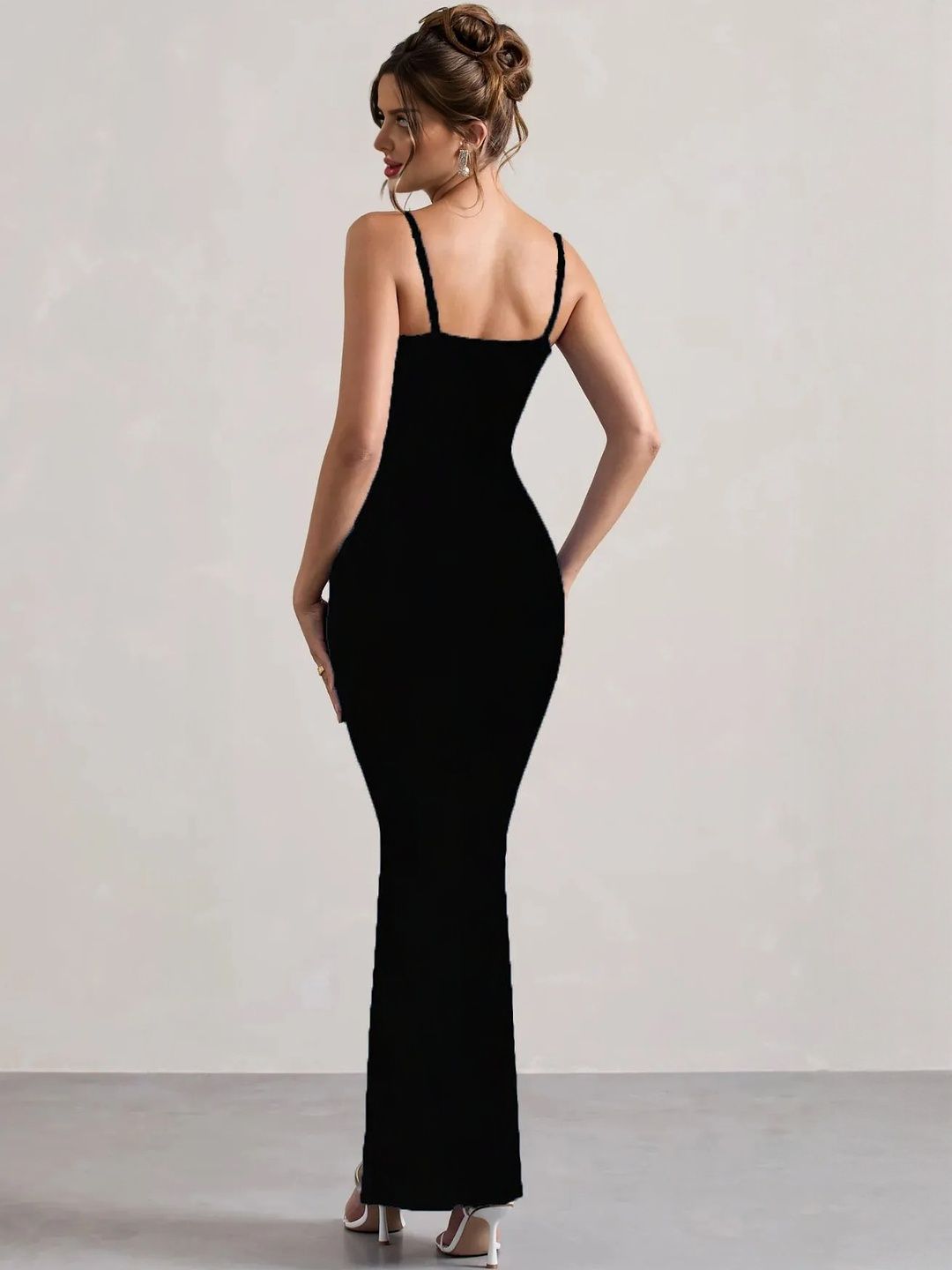 Wanquila Adults-Women Black Polyester Dresses view 2