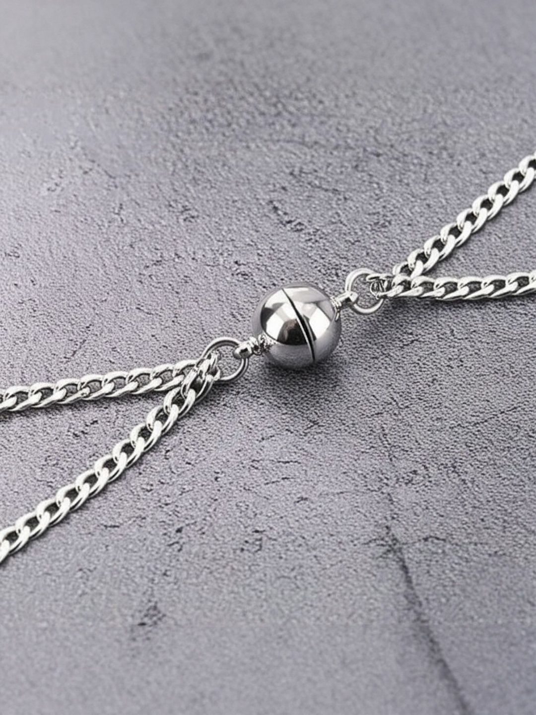 DressBerry Unisex Silver-Plated Special Ball Magnet Attraction Love Memory Necklace-picture-15