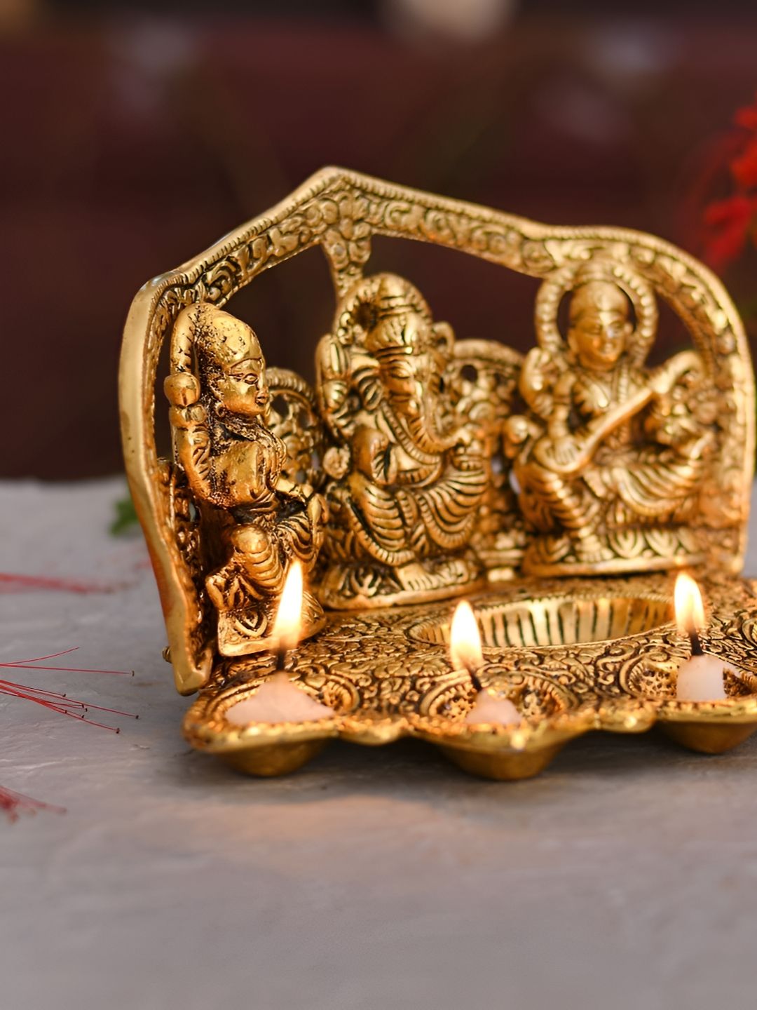 ELEVATE INDIA Gold-Toned Religious Metal Idol Showpiece-picture-10