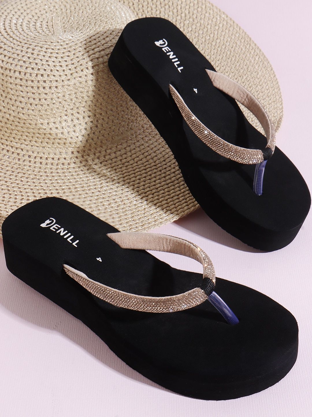Denill Women Platform Flip-Flops Embellished Straps Casual Summer Sandals-picture-15
