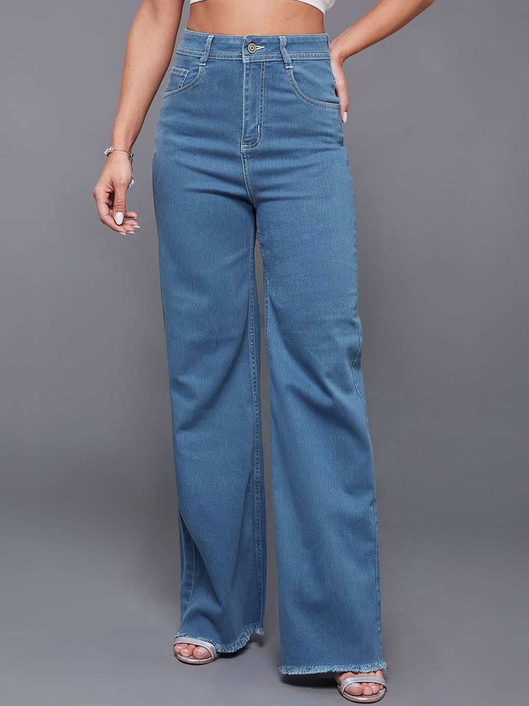 Miss Chase Women Wide Leg High-Rise Stretchable Jeans-picture-56