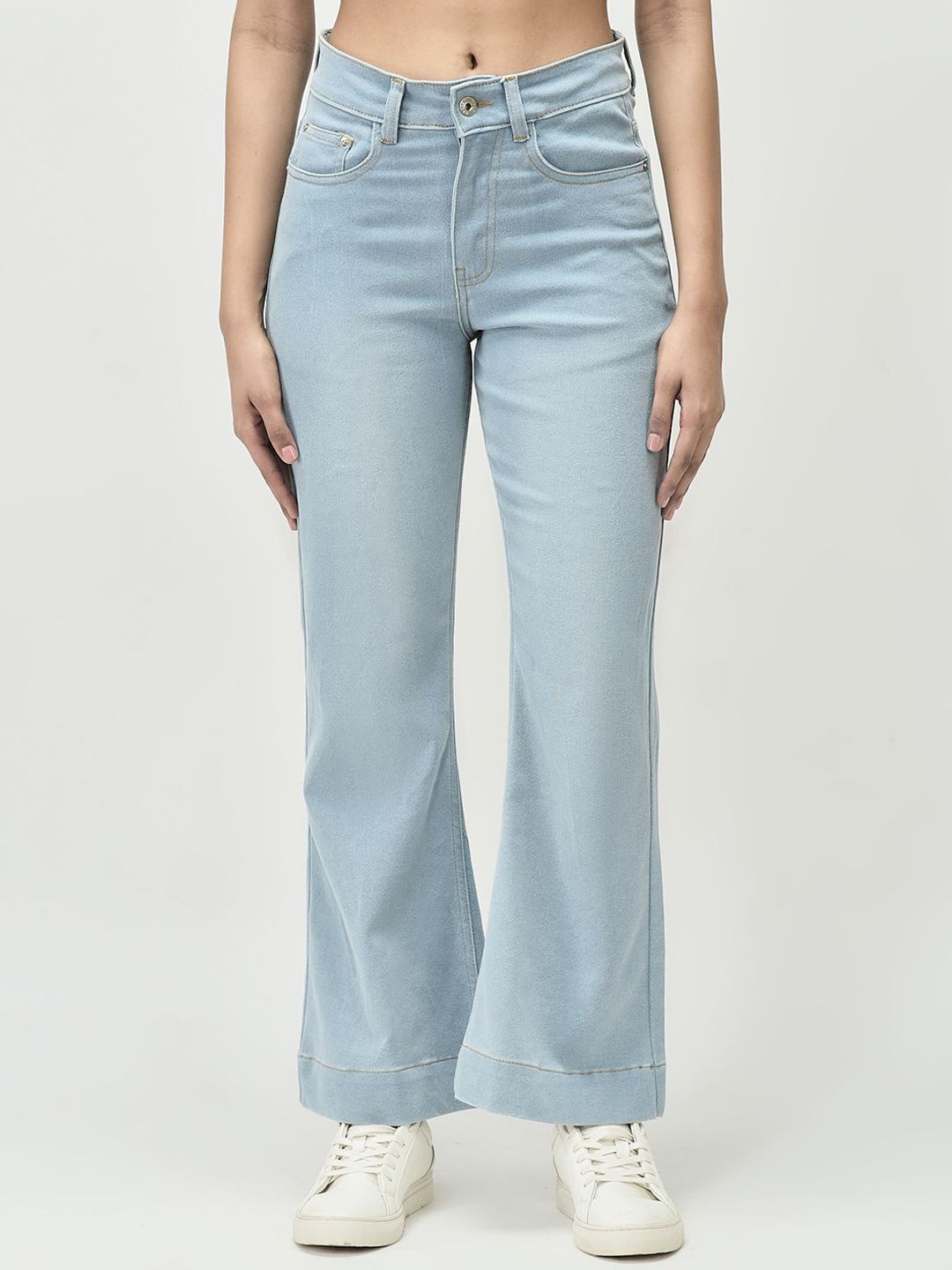 R.Code by The Roadster Life Co. Women Mid-Rise Low Distress Light Fade Stretchable Jeans-picture-14