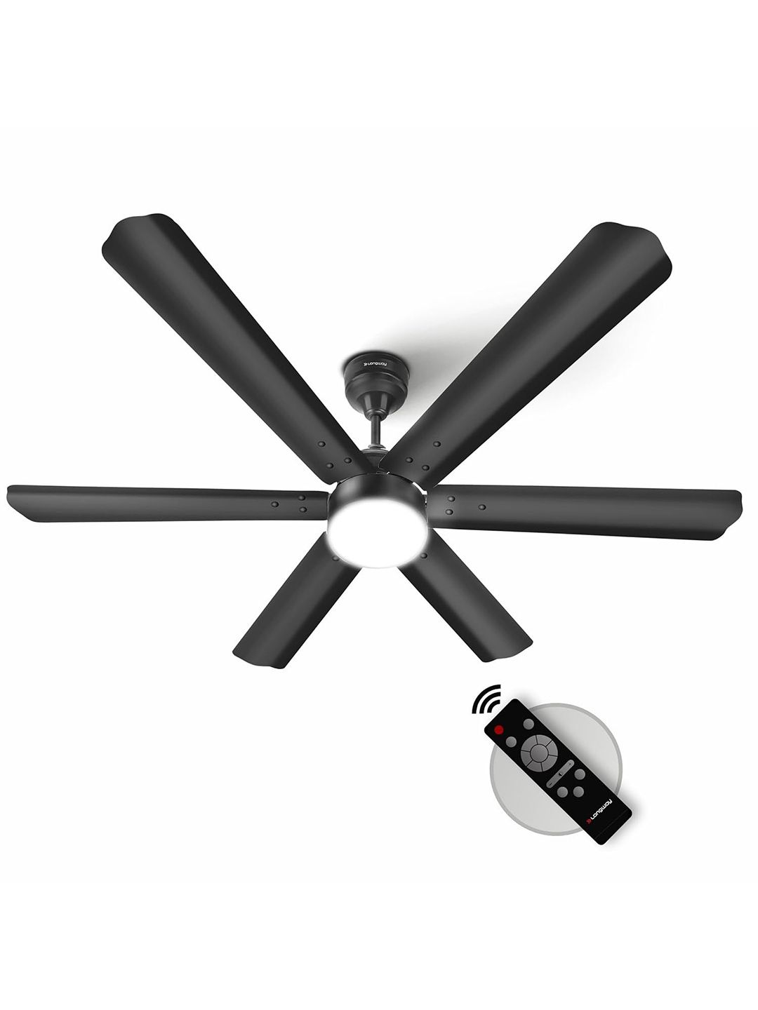 Longway Smoked Brown Luminair 1200 mm Ceiling Fan with Remote Control & LED Light 6 Blade-image-30