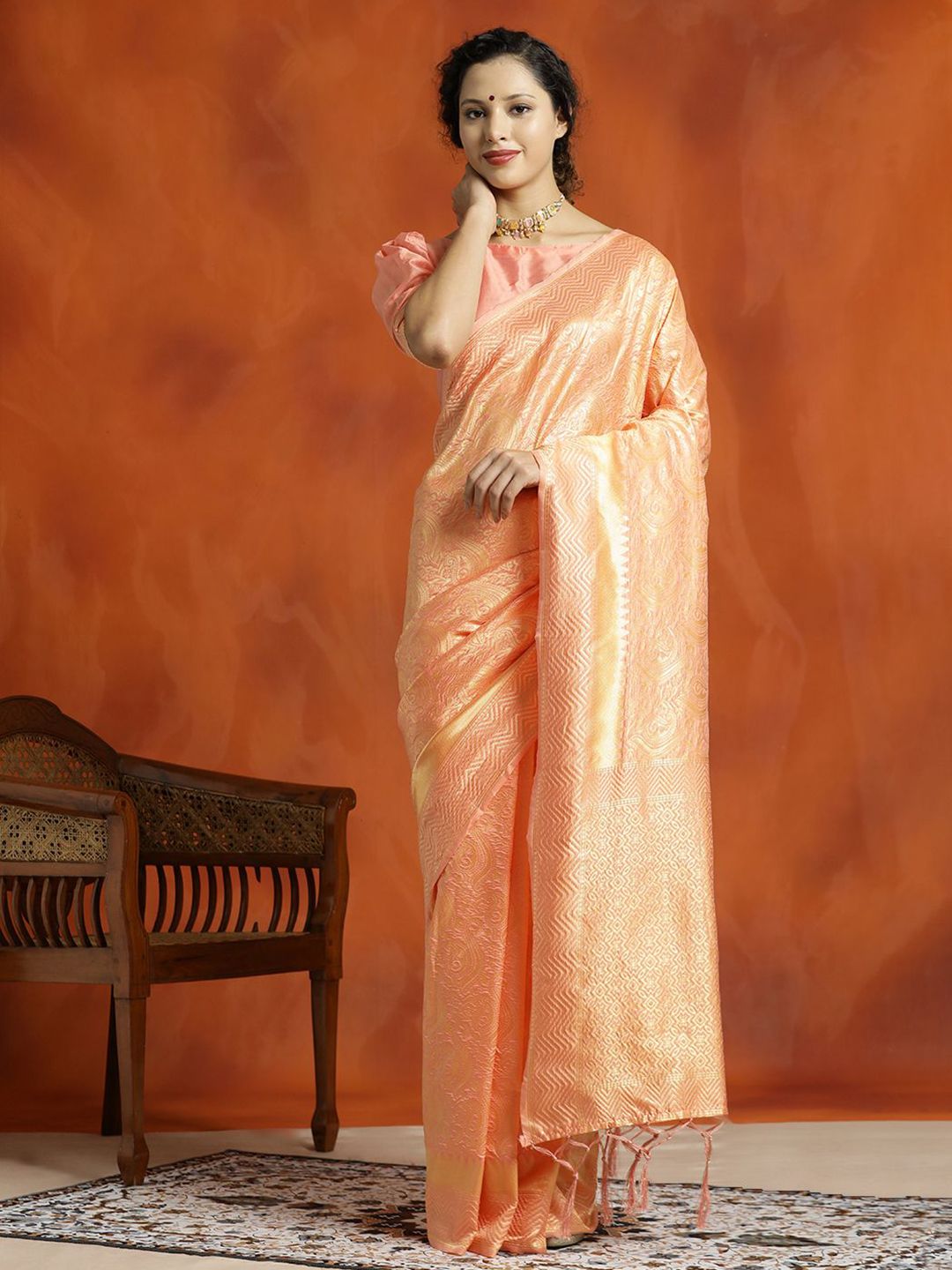 Desi Fusion Woven Design Zari Banarasi Saree-picture-32