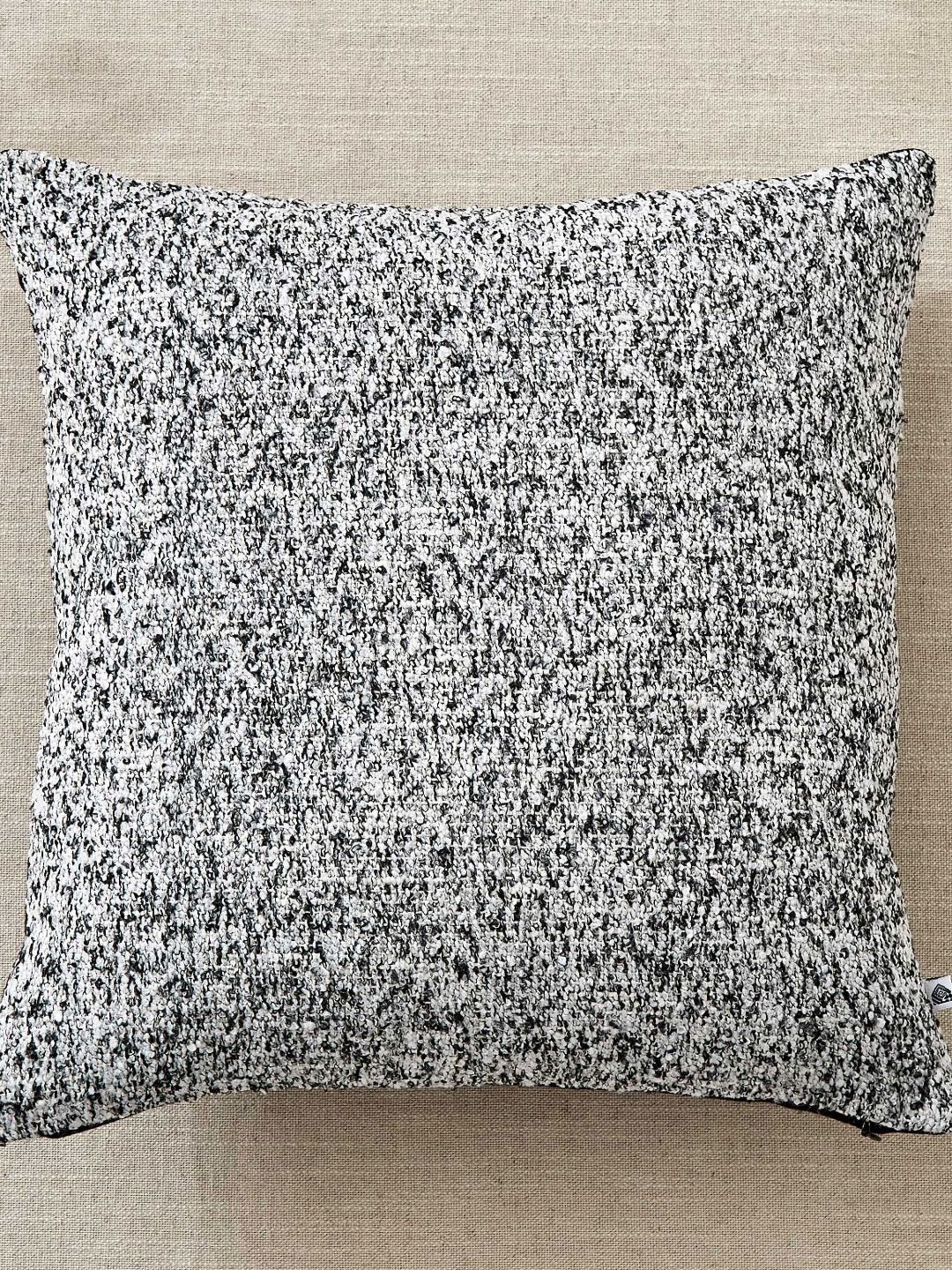 Home Centre Monochrome Grey & White Woven Cotton Square Cushion Cover-picture-31