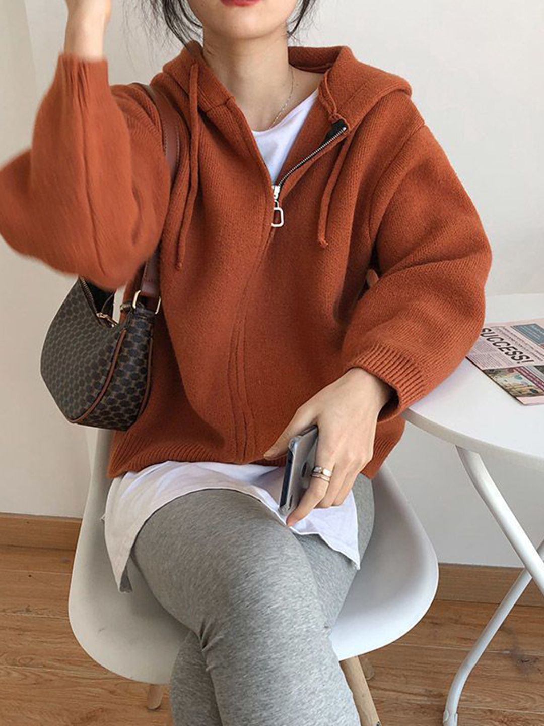 StyleCast Women Long Sleeves Hooded Cardigan-image-41