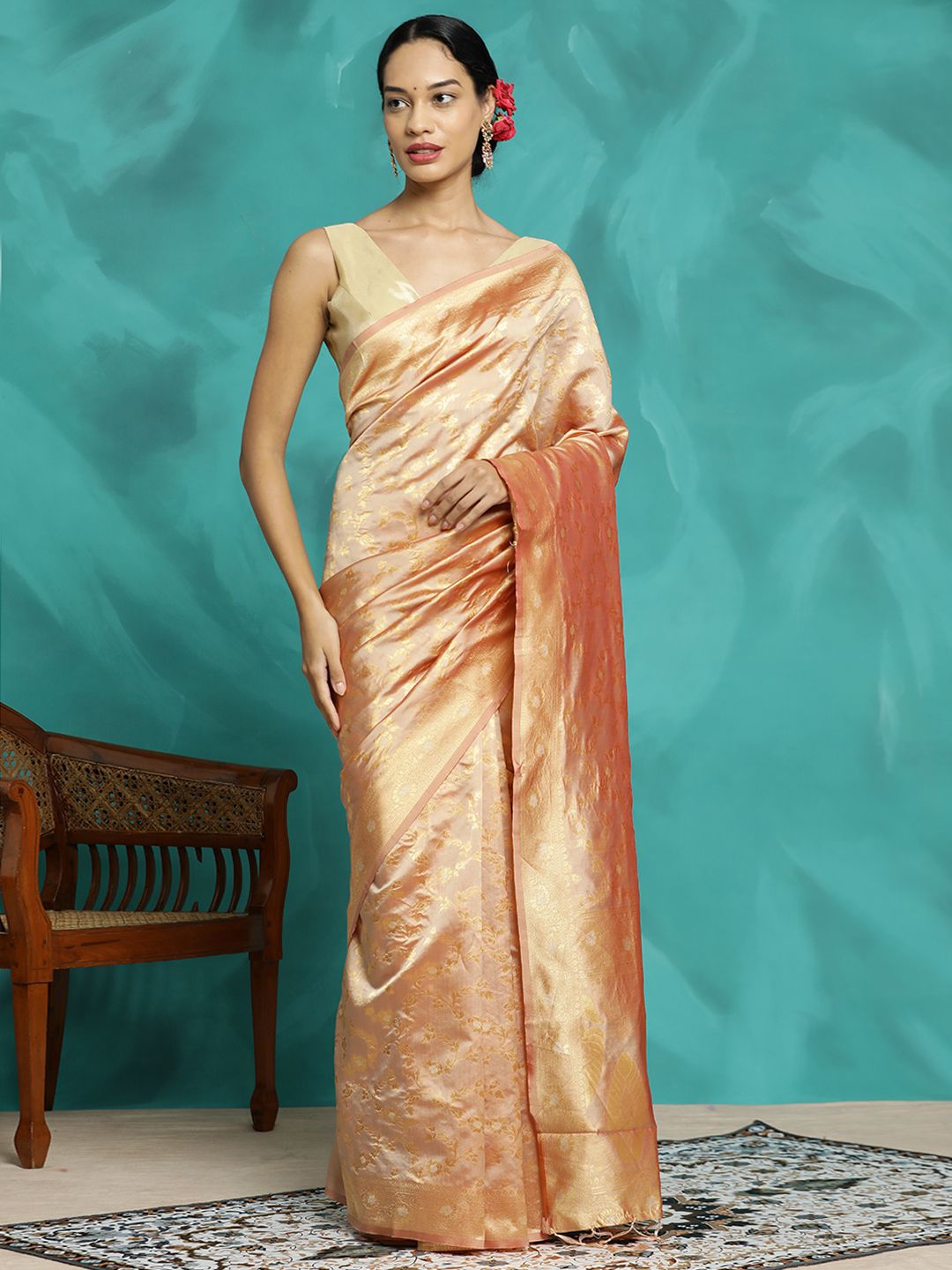 Desi Fusion Woven Design Zari Banarasi Saree-picture-41