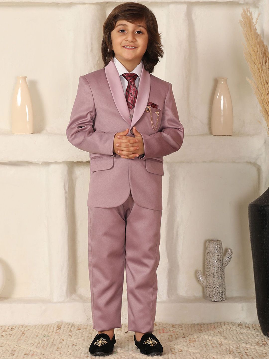 Pro-Ethic STYLE DEVELOPER Boys Regular Fit Cotton Single-Breasted Five-Piece Suit-picture-16