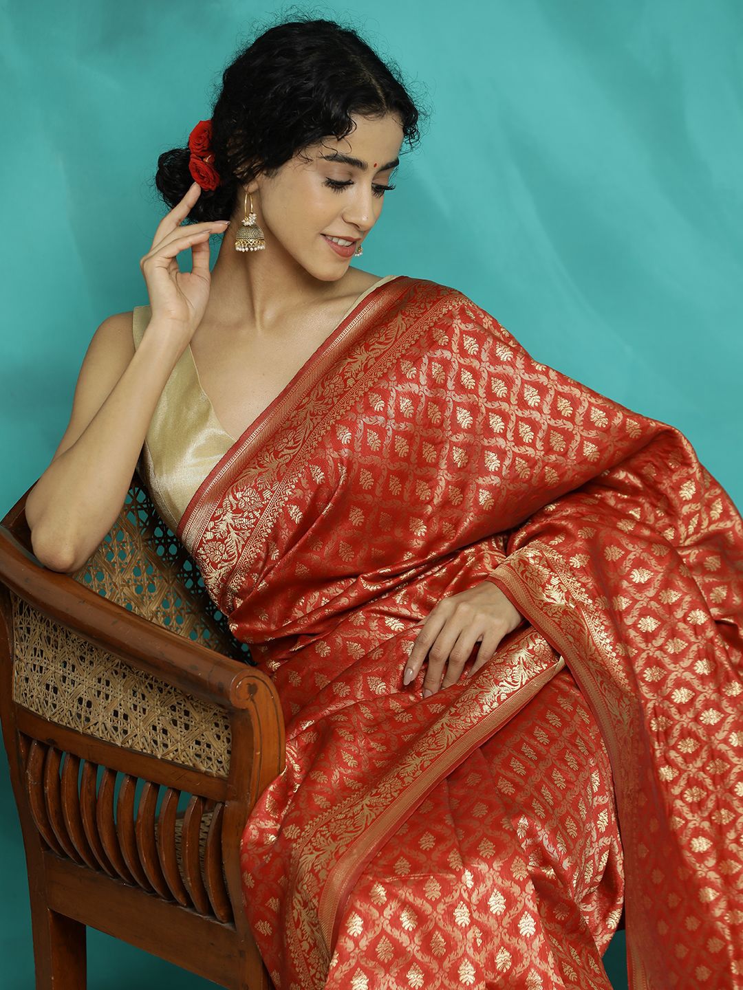 Desi Fusion Woven Design Zari Banarasi Saree-picture-35
