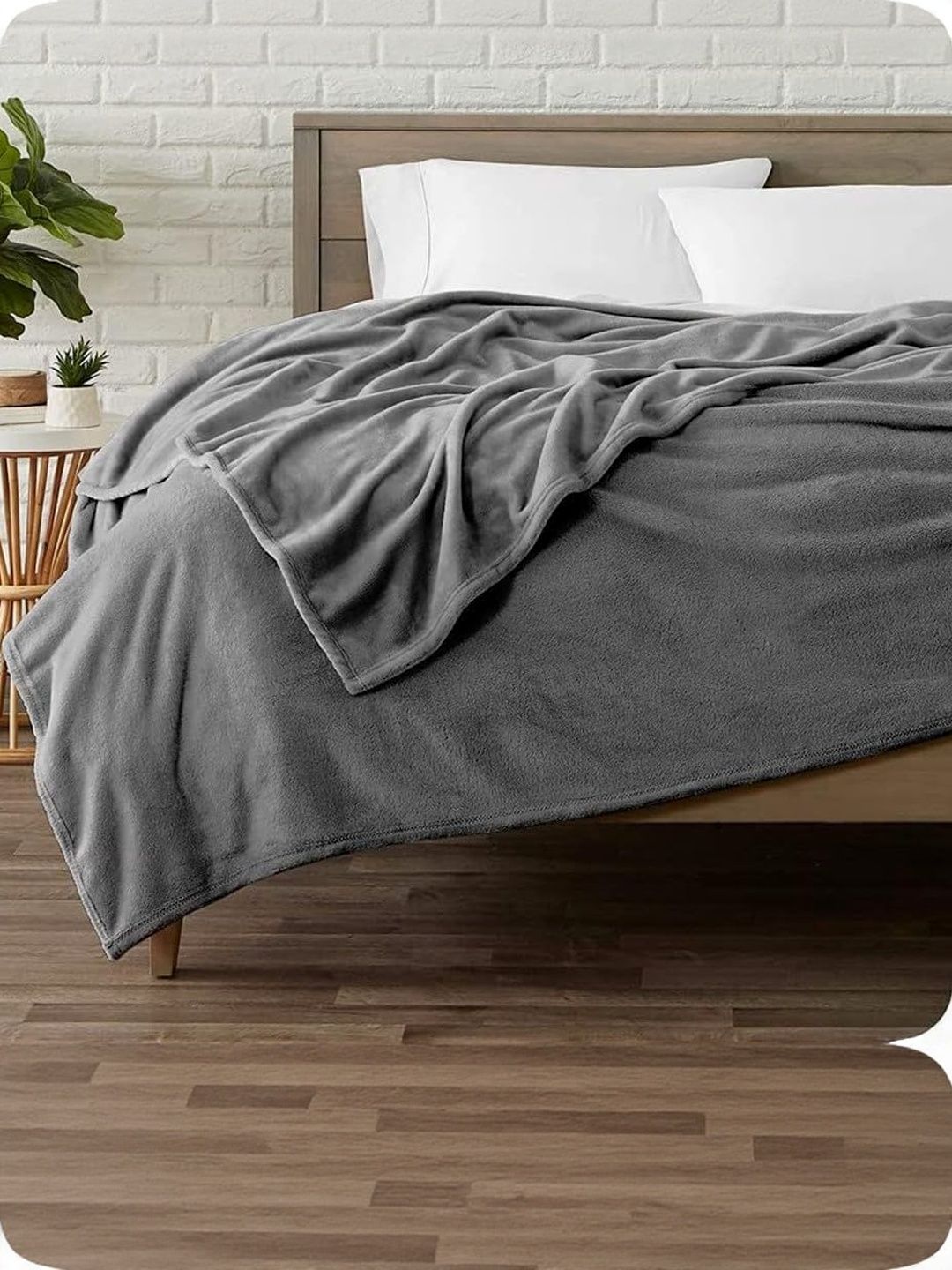 Anadhika Grey Mild Winter 210 GSM Double Bed Blanket-image-41
