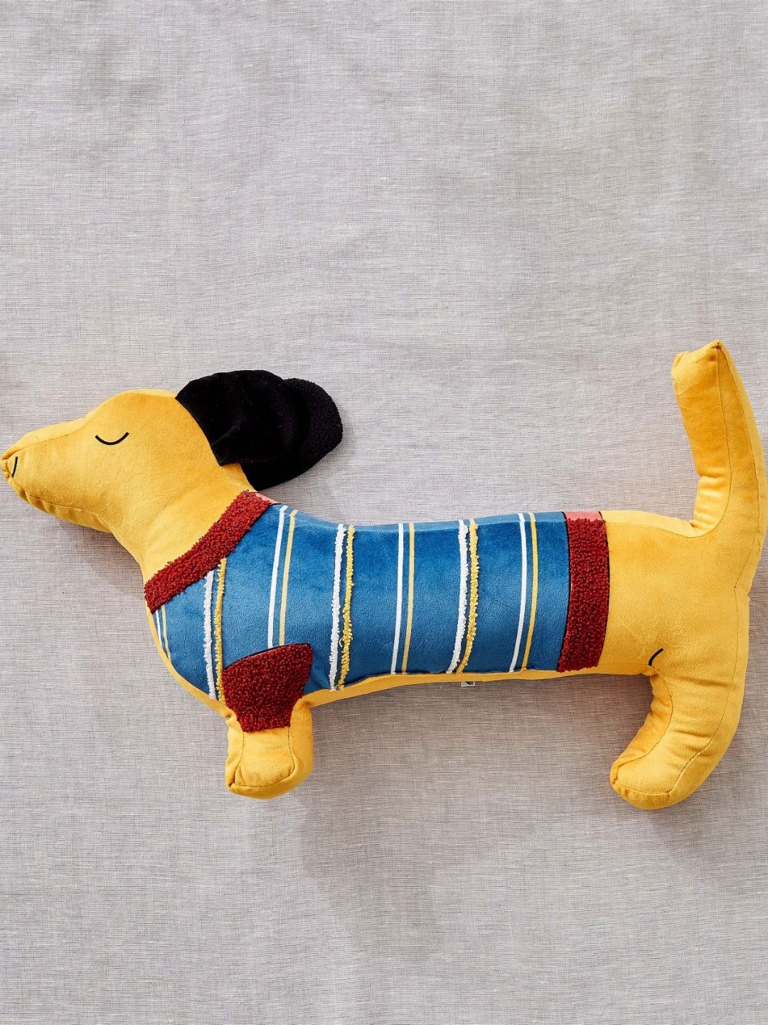 Home Centre Slate Kids Yellow & Blue Puppy-Shaped Pre-Filled Cushion-picture-10