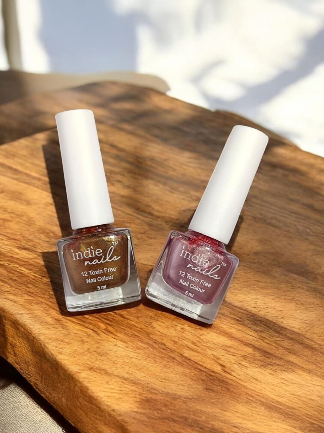 Indie Nails Pack of 2 Rose & Radiance Quick Dry & Long Lasting Nail Polish-image-23