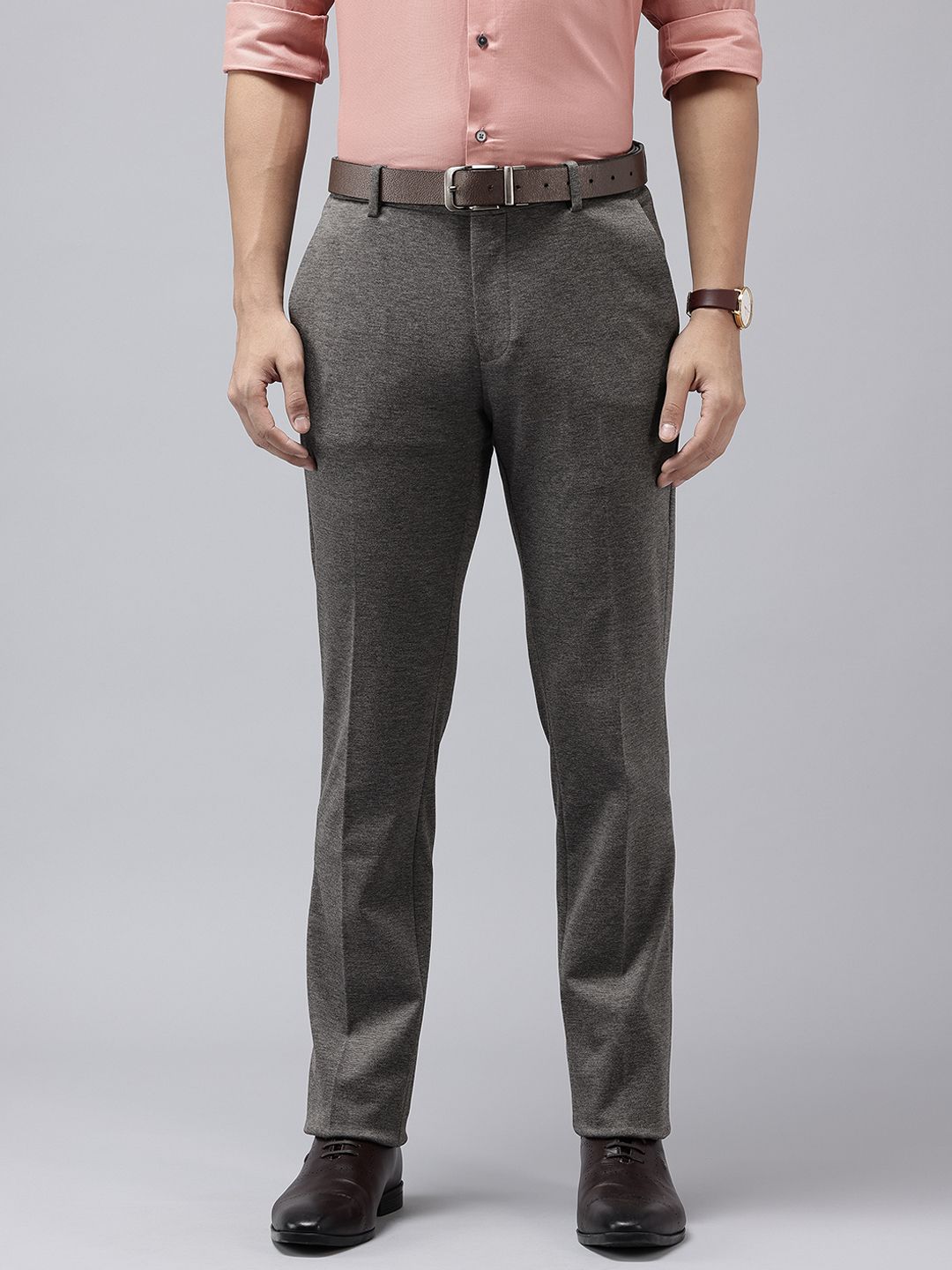 Arrow Men Hudson Tailored Tapered Fit Formal Trousers-picture-53