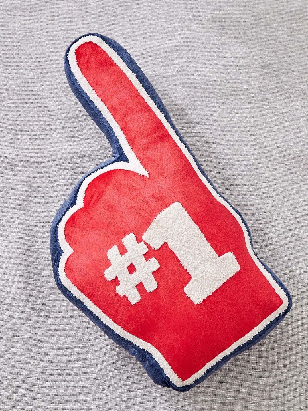 Home Centre Slate Kids Red & White Fan-Finger Shaped Pre-Filled Cushion-picture-33