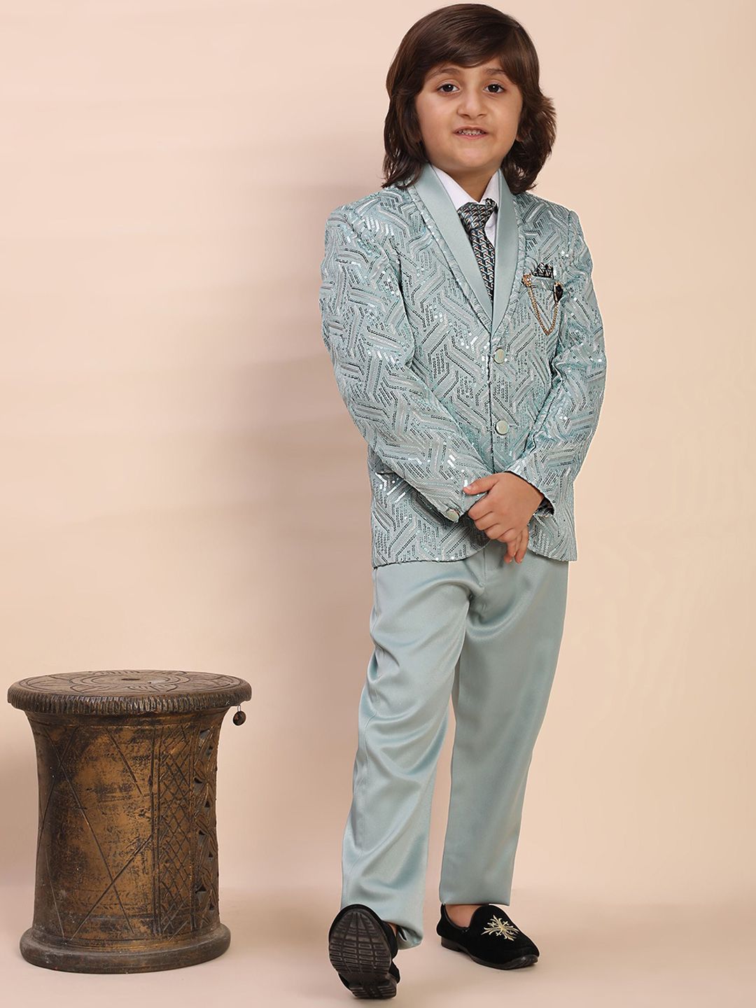 Pro-Ethic STYLE DEVELOPER Boys Pack of 5 Cotton Notched Lapel Single-Breasted Suit-picture-17