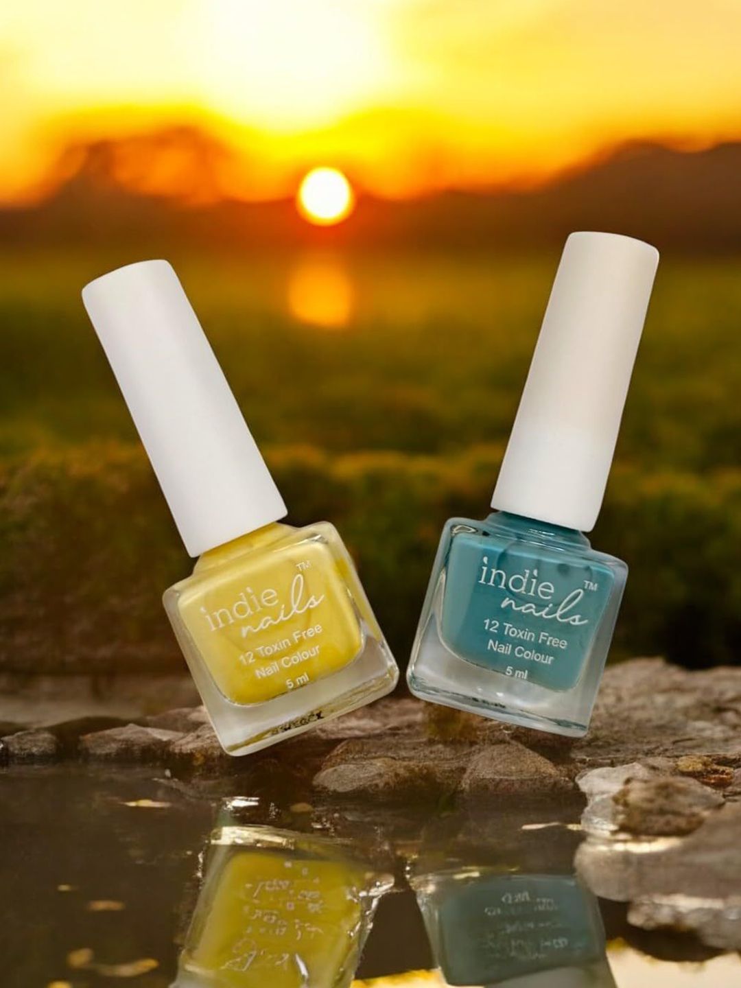 Indie Nails Set Of 2 High Shine Vegan & Cruelty Free Quick Dry Nail Polish -5ml Each-image-12