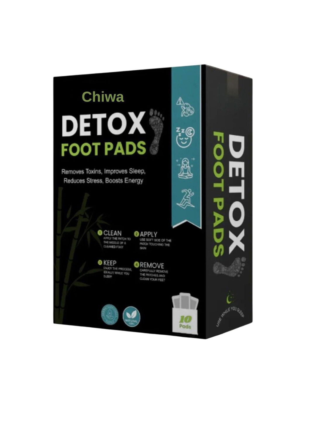CHIWA Set Of 10 Detox Foot Pads With Bamboo Vinegar-picture-33