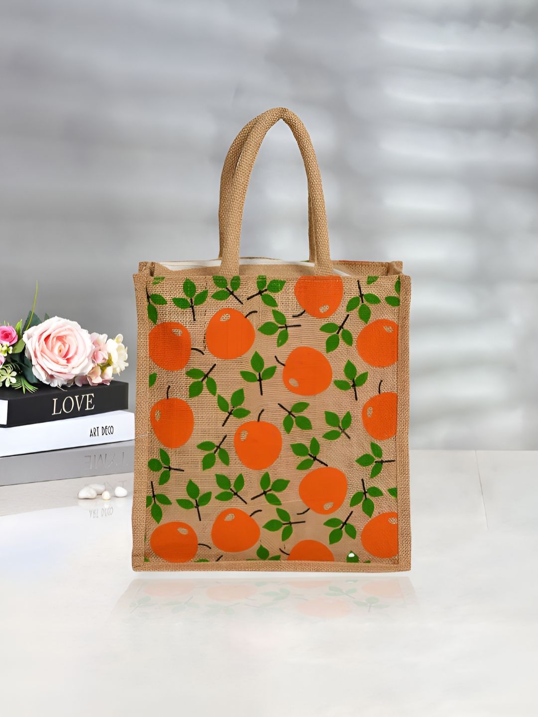 Aura Floral Printed Oversized Shopper Tote Bag-picture-40
