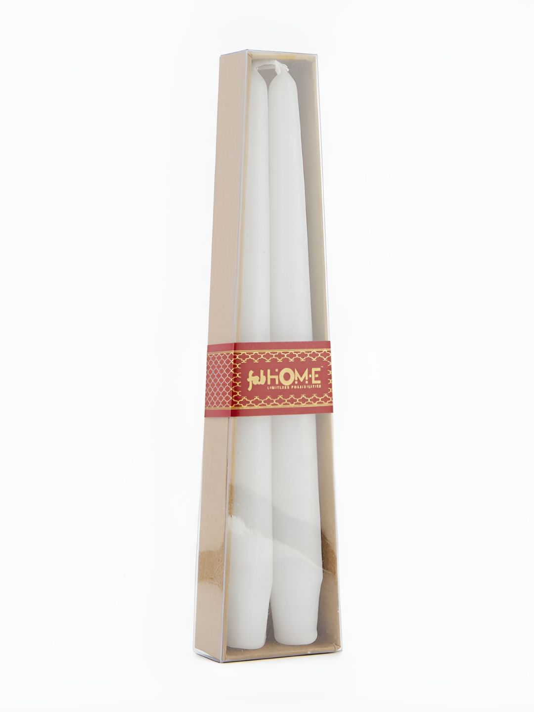 Fabindia White 2 Pieces Taper Candles-image-11