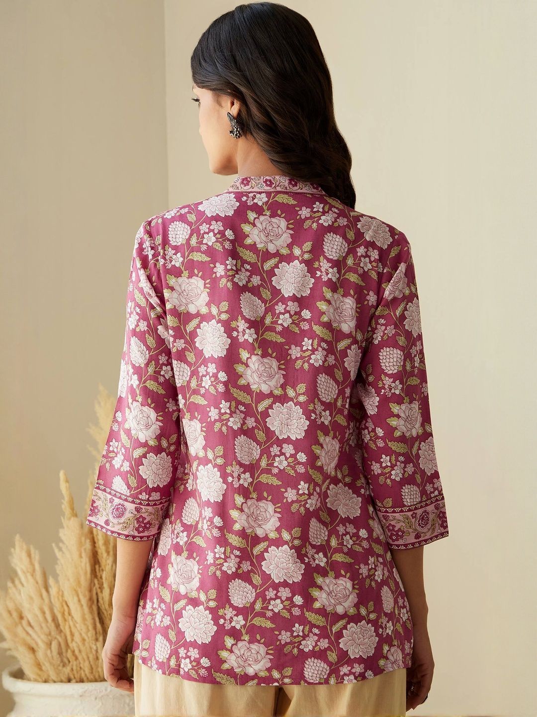 MAHUDI Women Casual Solid Pink Kurti Top-picture-28