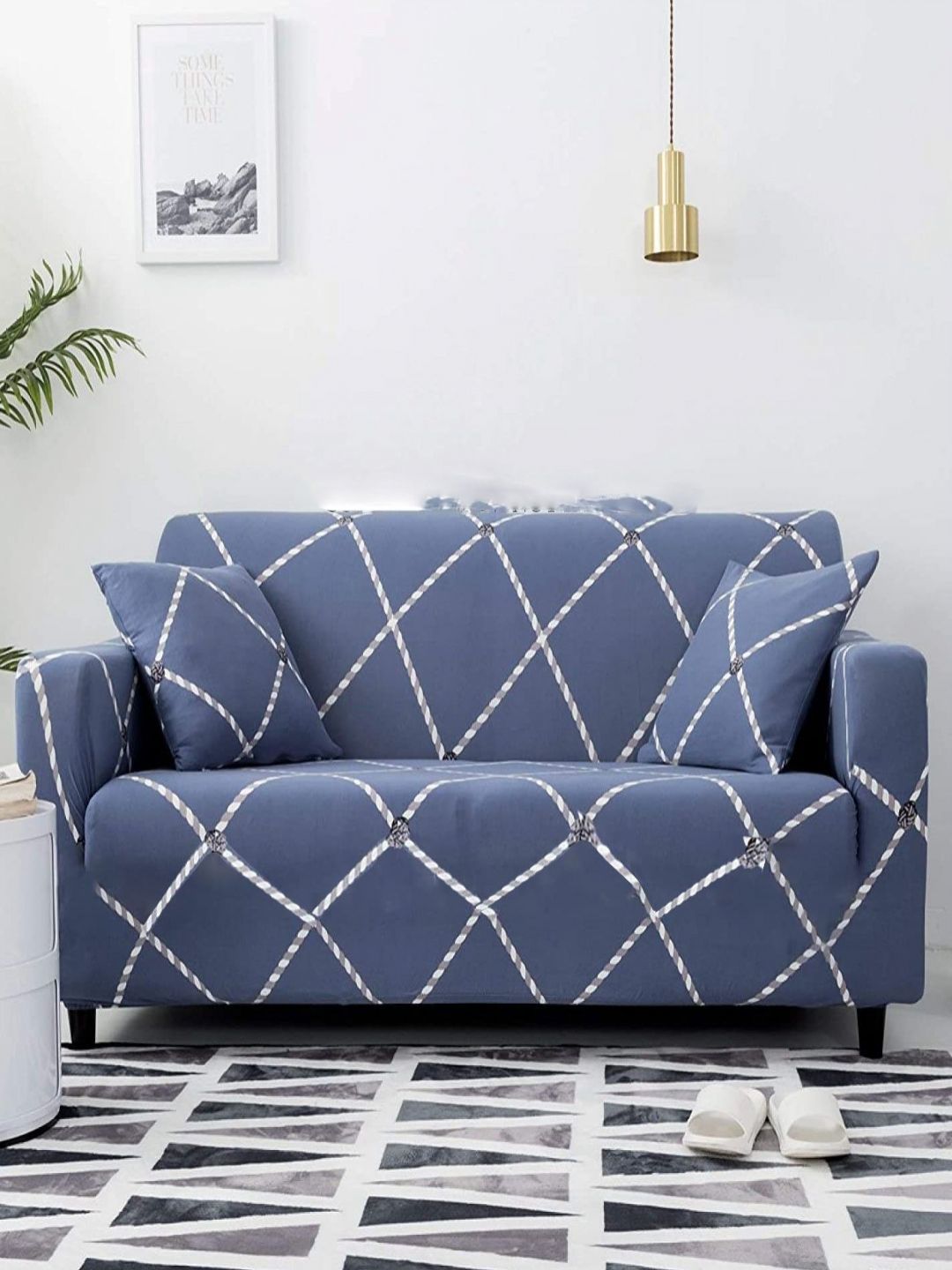 HOUSE OF QUIRK Double Seater Universal 140 GSM Flexible Stretch Sofa Cover-image-36