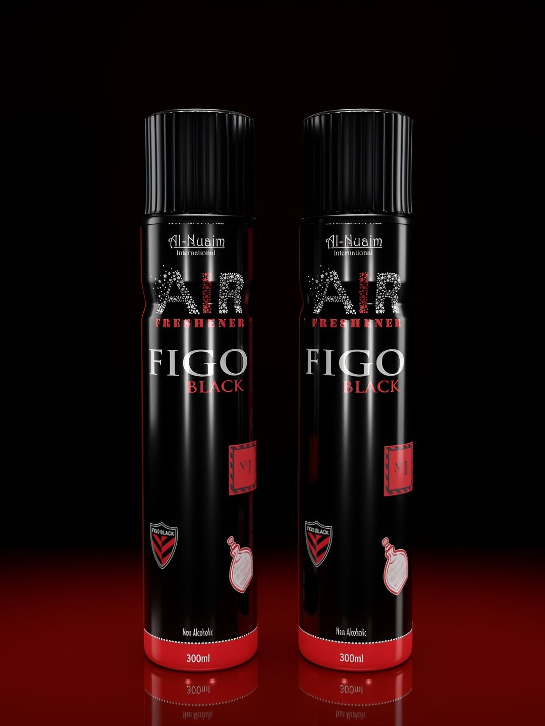 Al-Nuaim Pack of 2 Figo Black Alcohol Free Room Freshener-picture-48